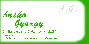 aniko gyorgy business card